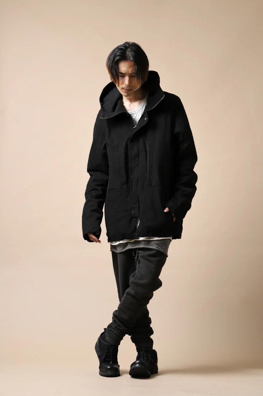 daub PADDED MT-HOOD JACKET / SOFT COTTON TWILL (BLACK) - Image 37