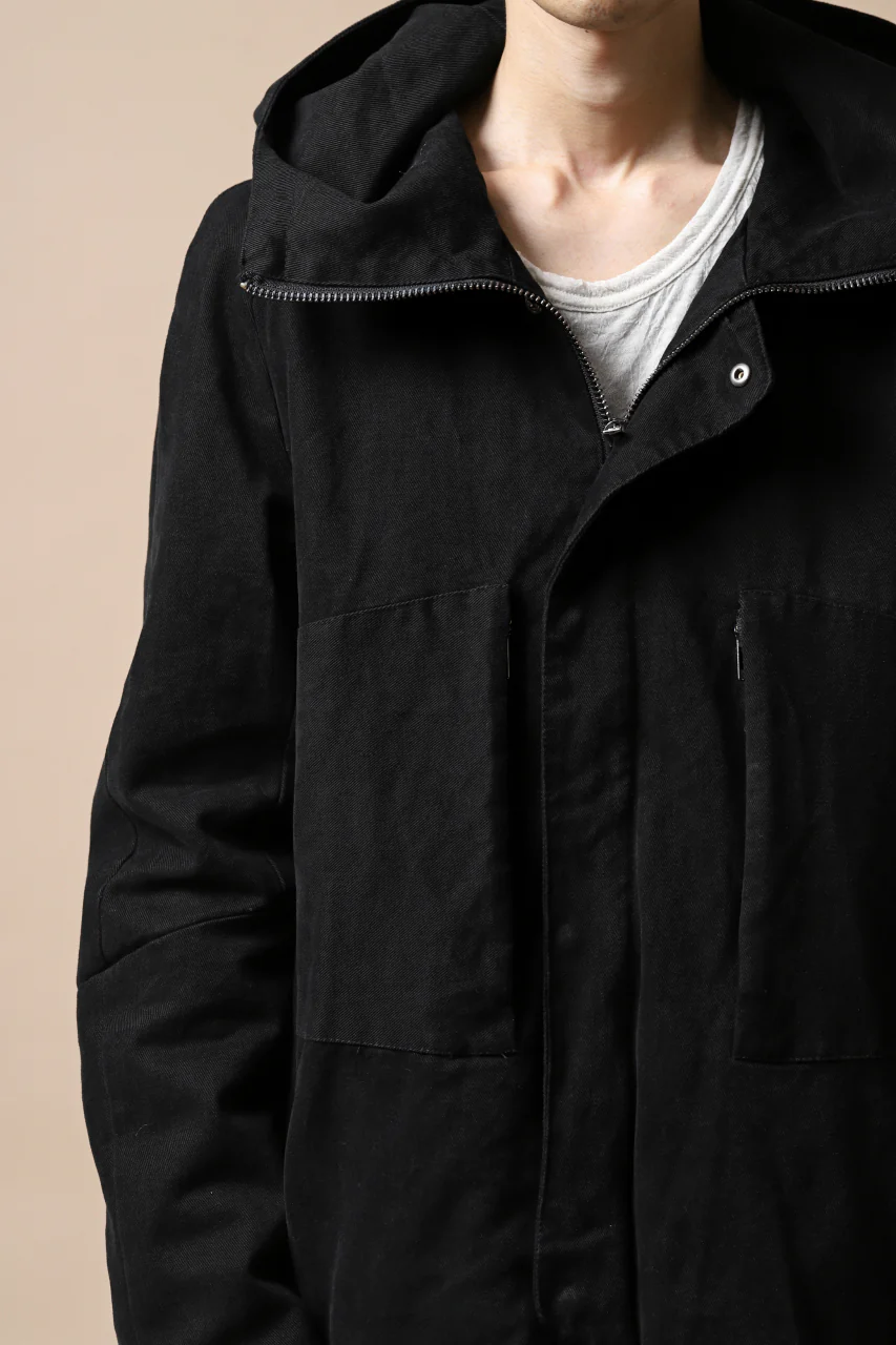 daub PADDED MT-HOOD JACKET / SOFT COTTON TWILL (BLACK) - Image 38