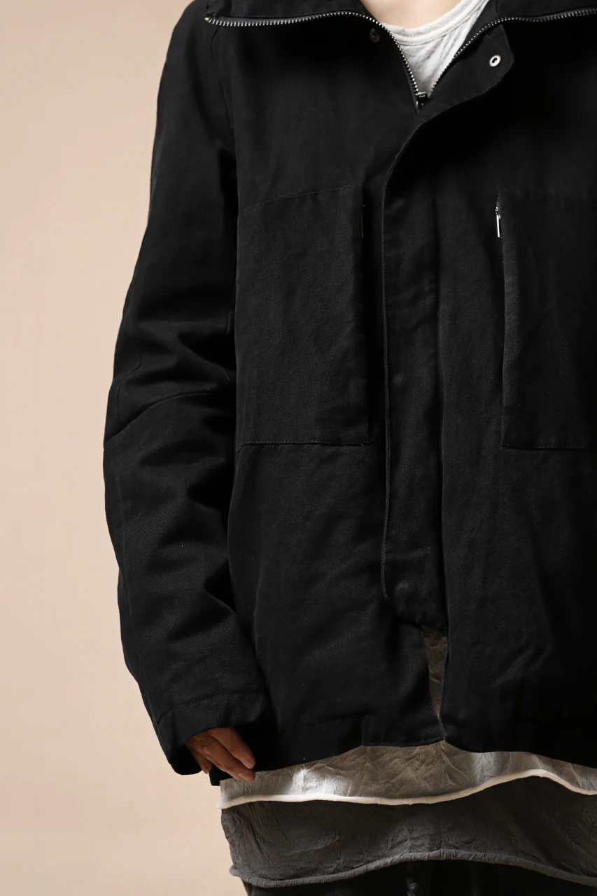 daub PADDED MT-HOOD JACKET / SOFT COTTON TWILL (BLACK) - Image 39