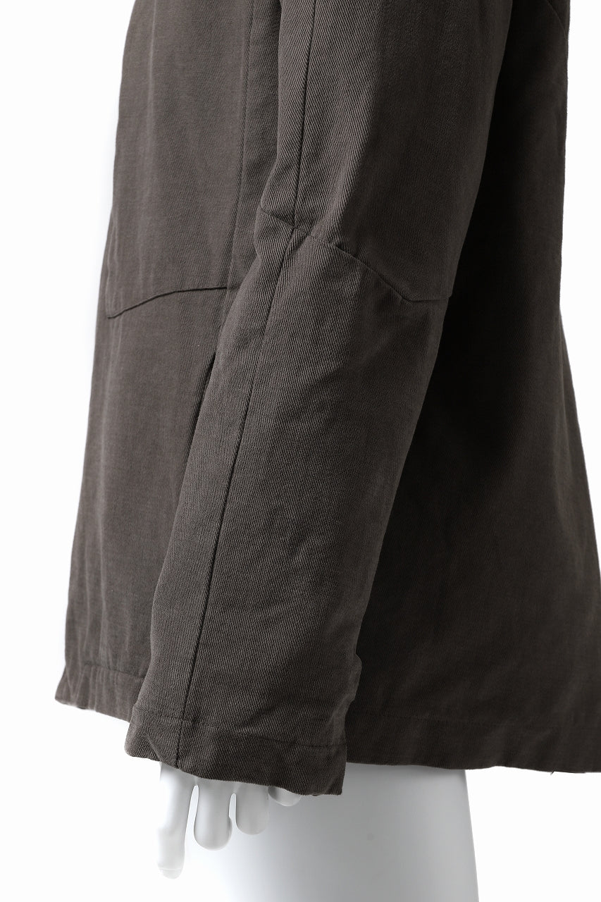 daub PADDED MT-HOOD JACKET / SOFT COTTON TWILL (KHAKI GREY) - Image 25