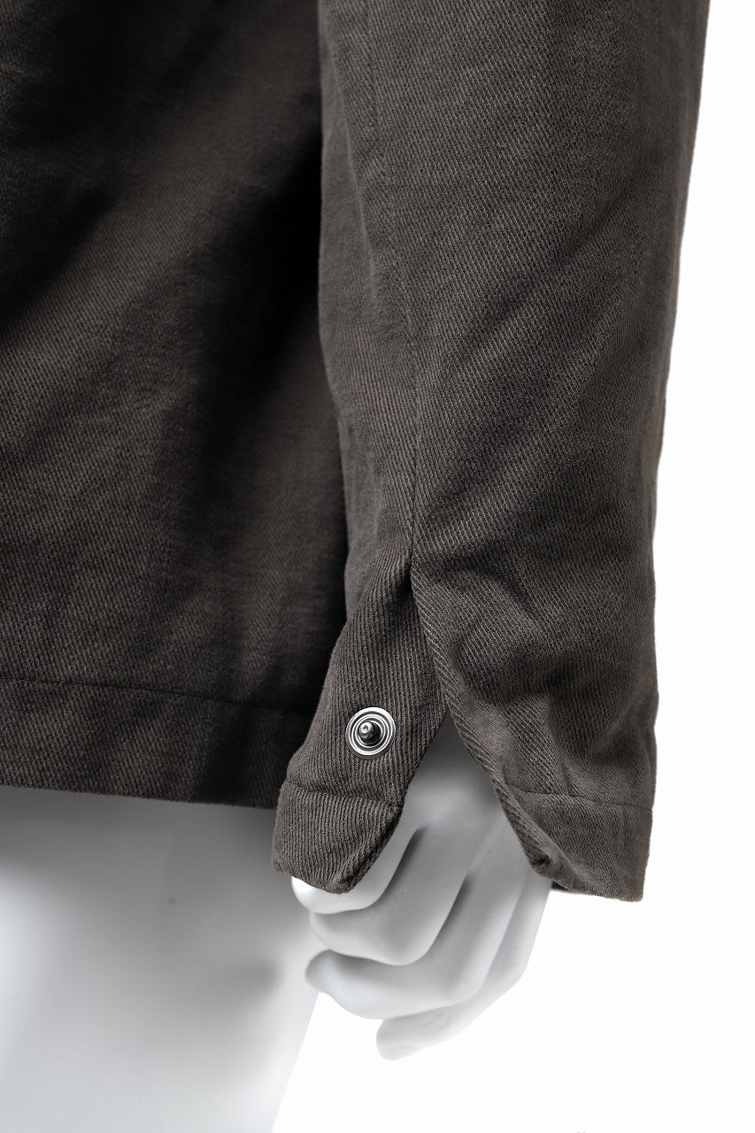 daub PADDED MT-HOOD JACKET / SOFT COTTON TWILL (KHAKI GREY) - Image 26
