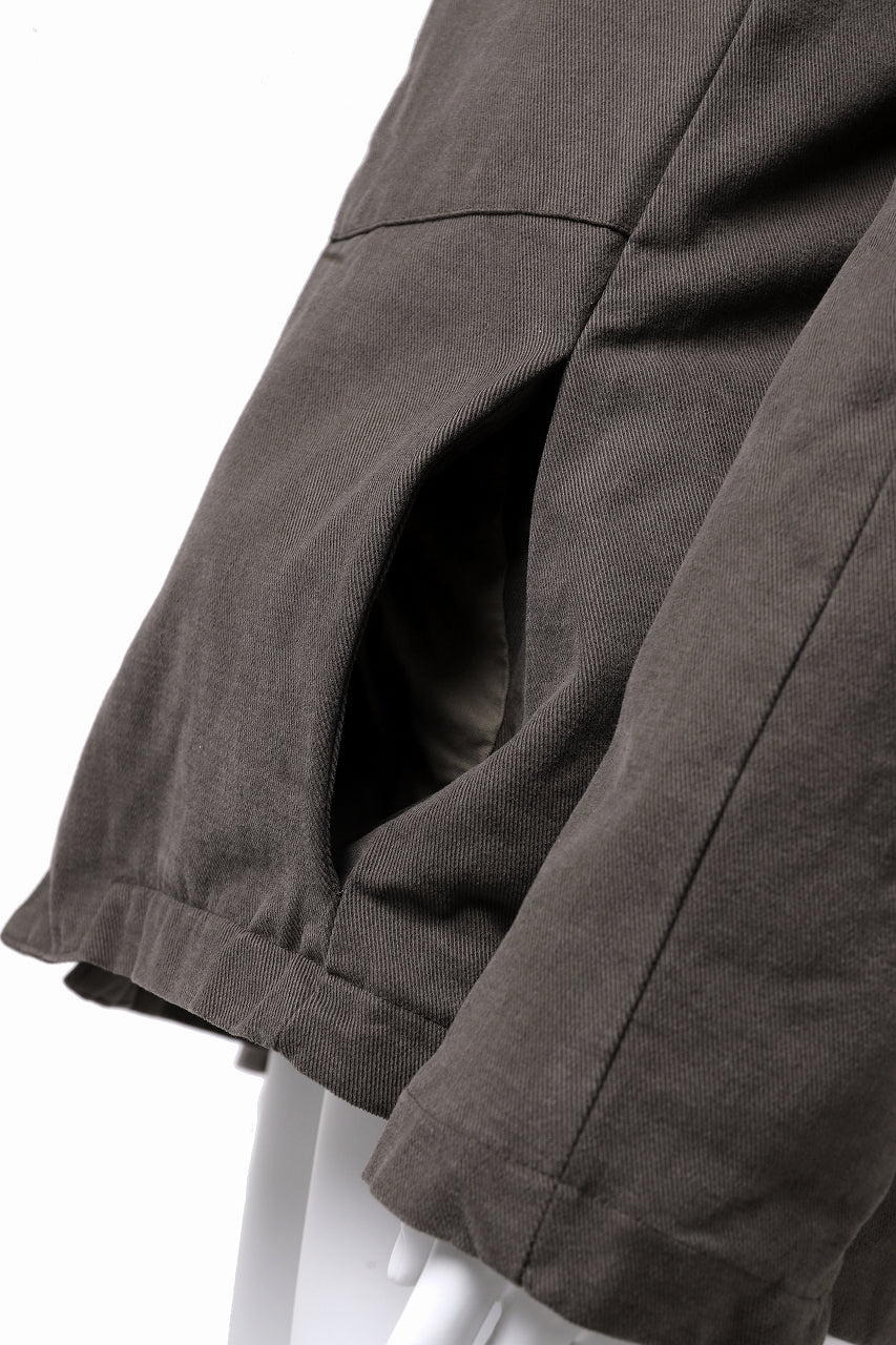 daub PADDED MT-HOOD JACKET / SOFT COTTON TWILL (KHAKI GREY) - Image 27