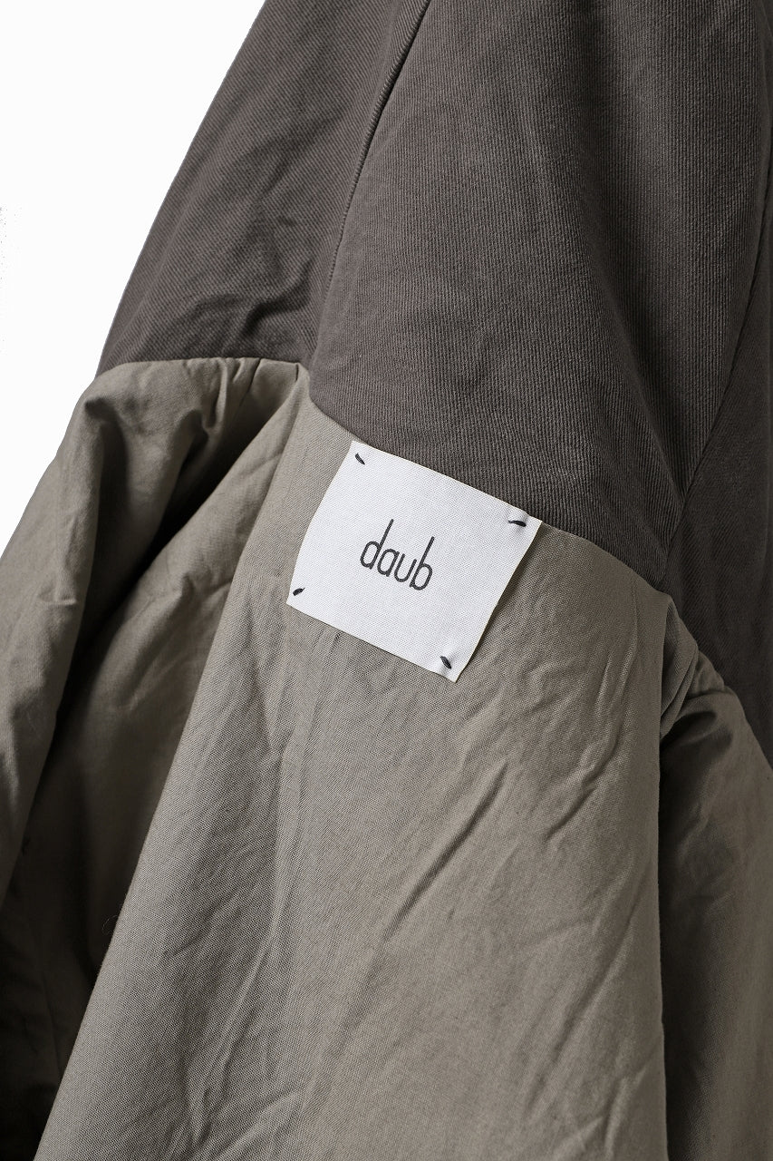 daub PADDED MT-HOOD JACKET / SOFT COTTON TWILL (KHAKI GREY) - Image 30