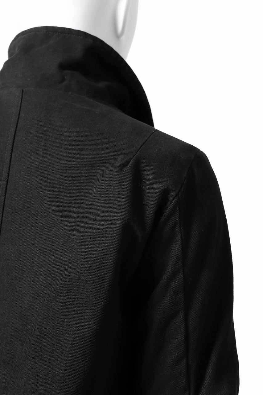daub PADDED SAHARIANA JACKET / SOFT COTTON TWILL (BLACK) - Image 24