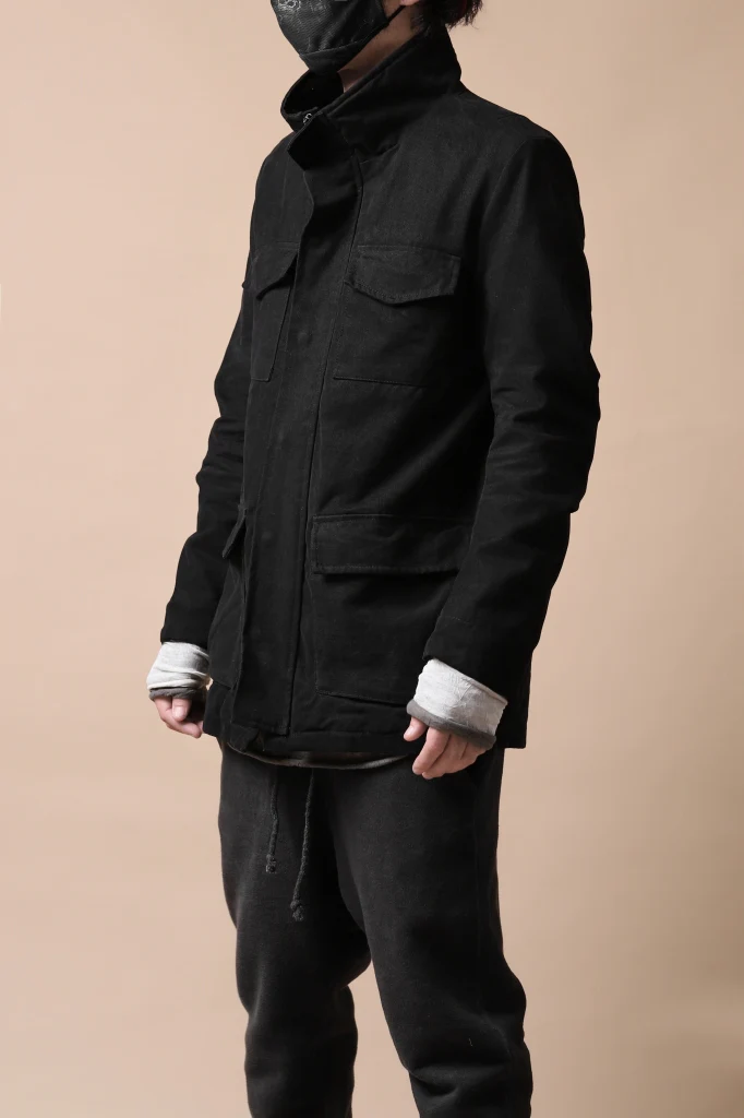 daub PADDED SAHARIANA JACKET / SOFT COTTON TWILL (BLACK) - Image 29