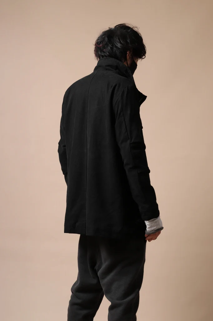 daub PADDED SAHARIANA JACKET / SOFT COTTON TWILL (BLACK) - Image 31