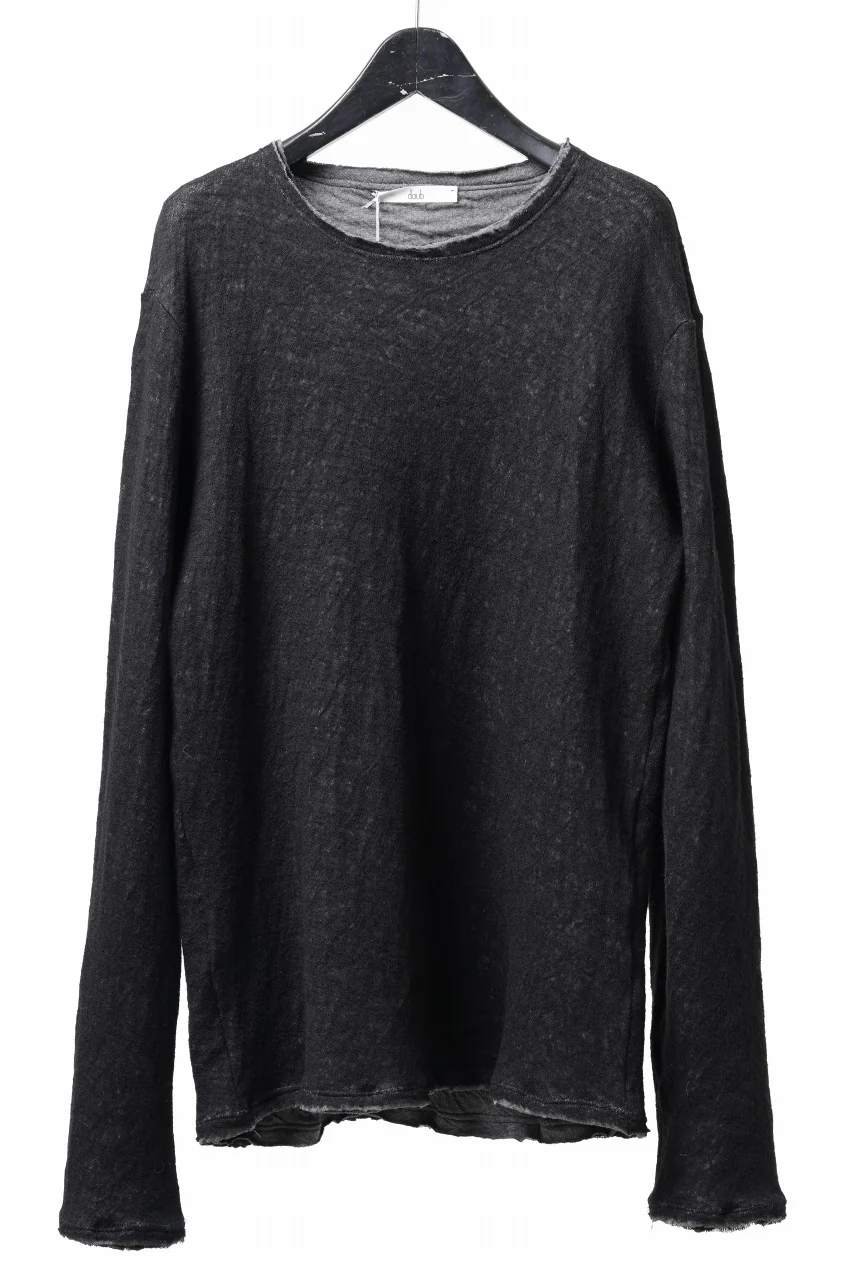 daub REGULAR FIT L/S KNIT & SEWN / KNOTTING DOUBLE FACE (BLACK)
