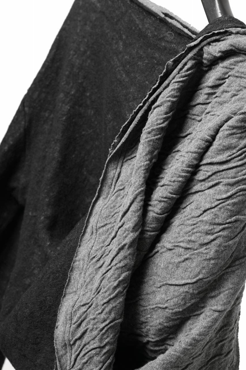 daub REGULAR FIT L/S KNIT & SEWN / KNOTTING DOUBLE FACE (BLACK) - Image 10