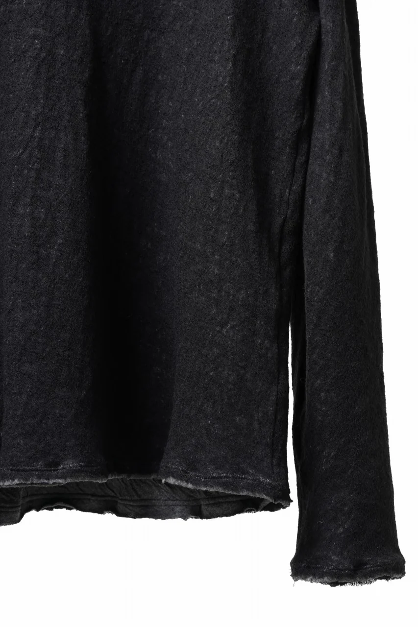 daub REGULAR FIT L/S KNIT & SEWN / KNOTTING DOUBLE FACE (BLACK) - Image 7