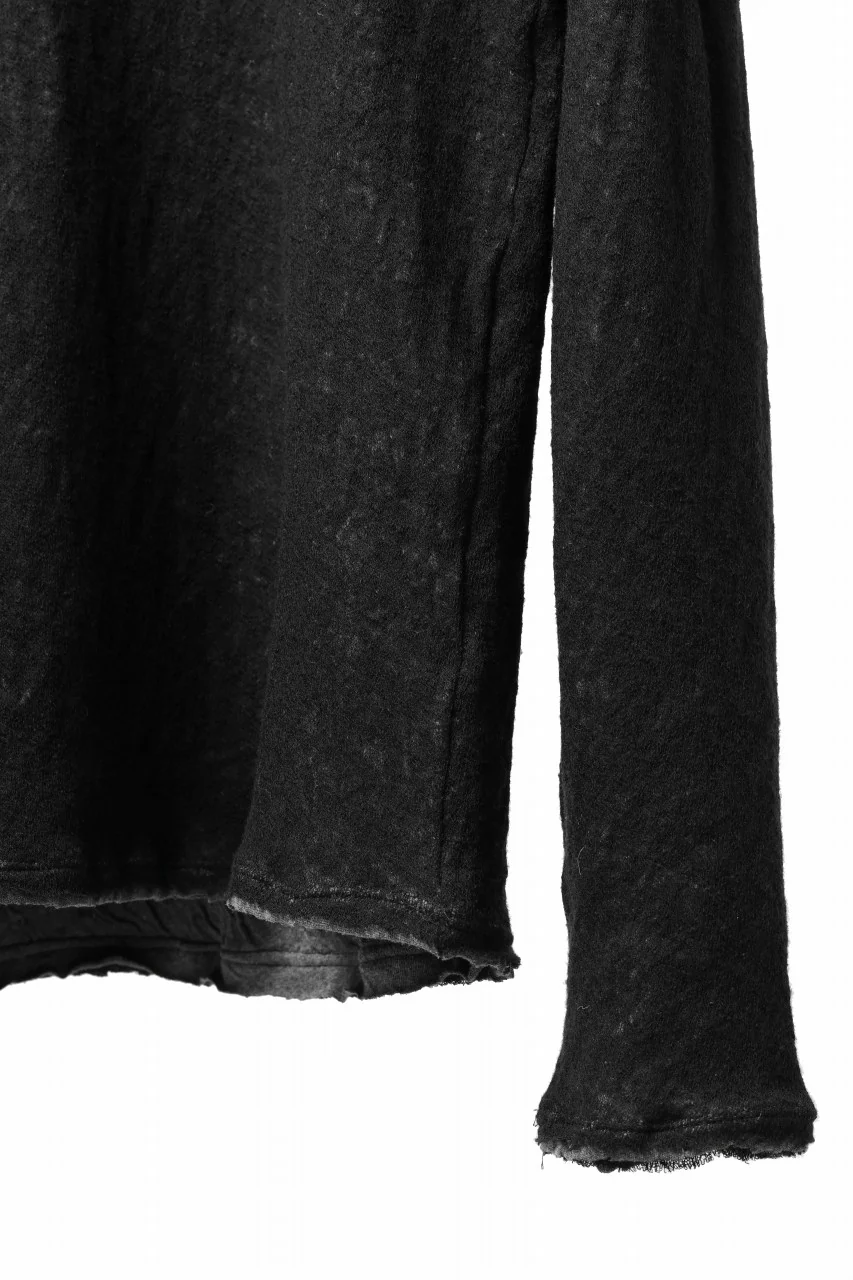 daub REGULAR FIT L/S KNIT & SEWN / KNOTTING DOUBLE FACE (BLACK) - Image 8
