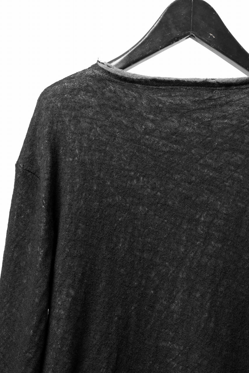 daub REGULAR FIT L/S KNIT & SEWN / KNOTTING DOUBLE FACE (BLACK) - Image 9