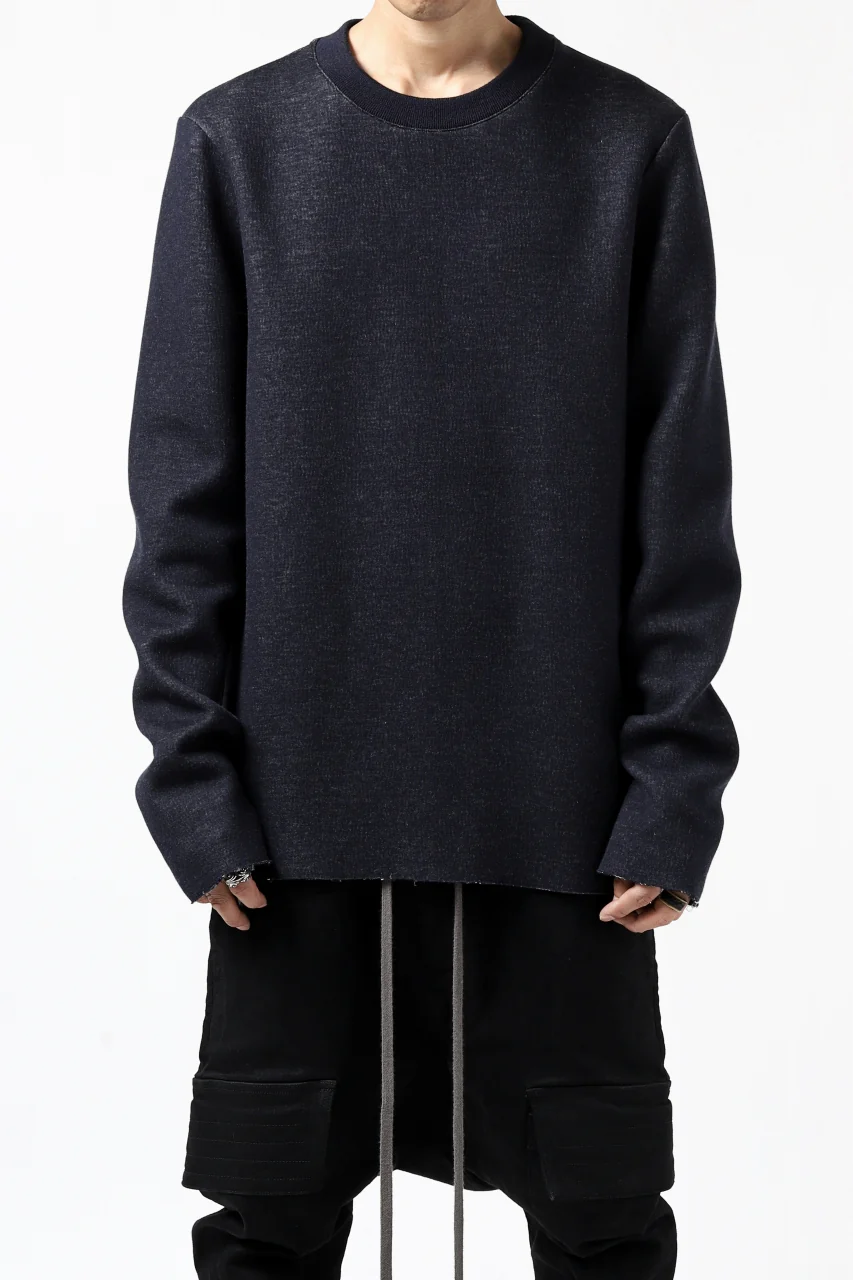 daub ROUGHCUT PULLOVER / DOUBLE KNIT JERSEY (NAVY) - Image 3