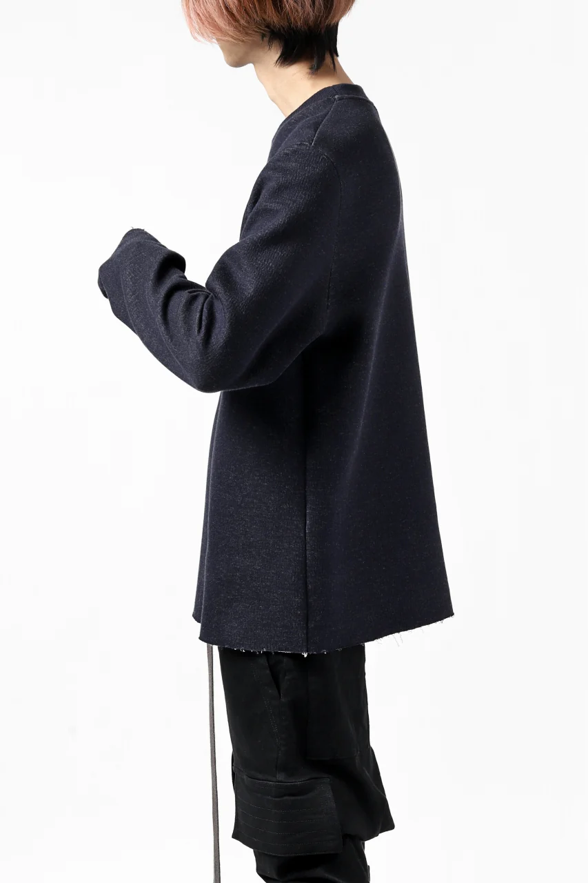 daub ROUGHCUT PULLOVER / DOUBLE KNIT JERSEY (NAVY) - Image 6
