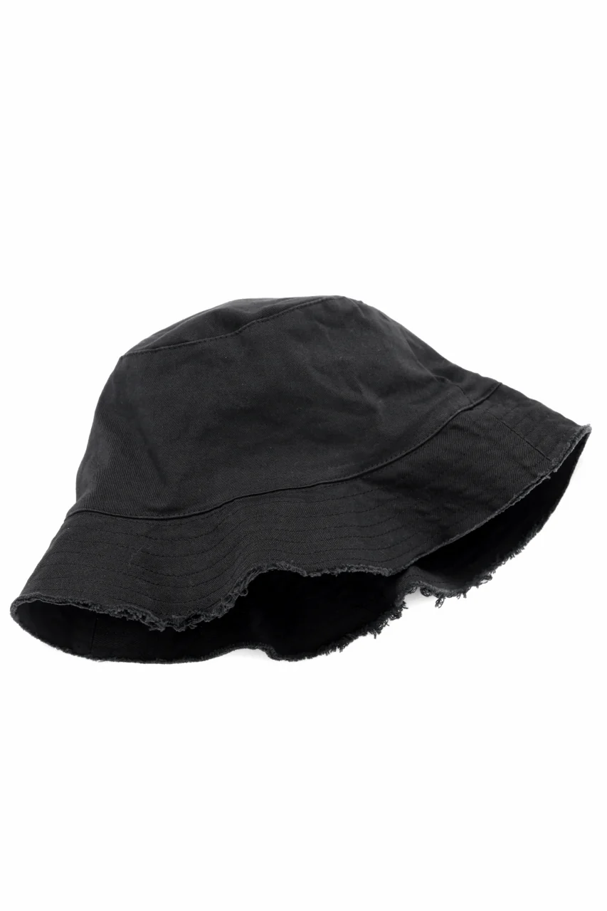 daub SOFT BUCKET HAT / L.TWILL (BLACK) - Image 3