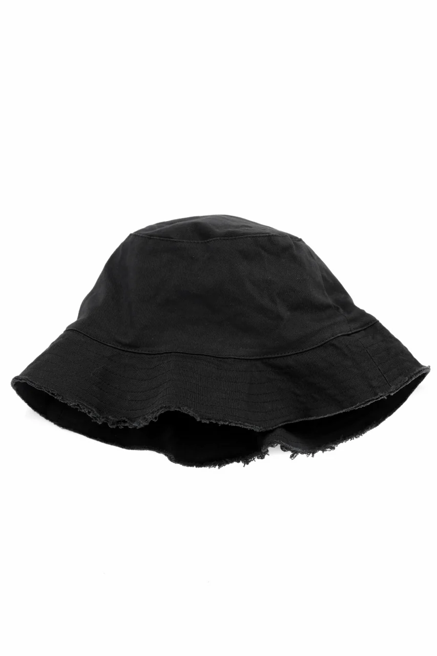 daub SOFT BUCKET HAT / L.TWILL (BLACK) - Image 4