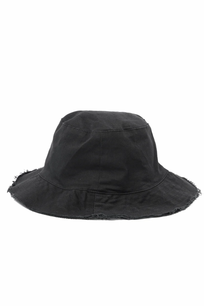 daub SOFT BUCKET HAT / L.TWILL (BLACK) - Image 5