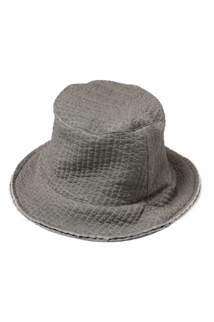 daub SOFT BUCKET HAT / PADDED FABRIC (TAUPE GREY)