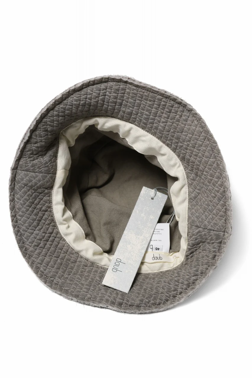 daub SOFT BUCKET HAT / PADDED FABRIC (TAUPE GREY) - Image 5