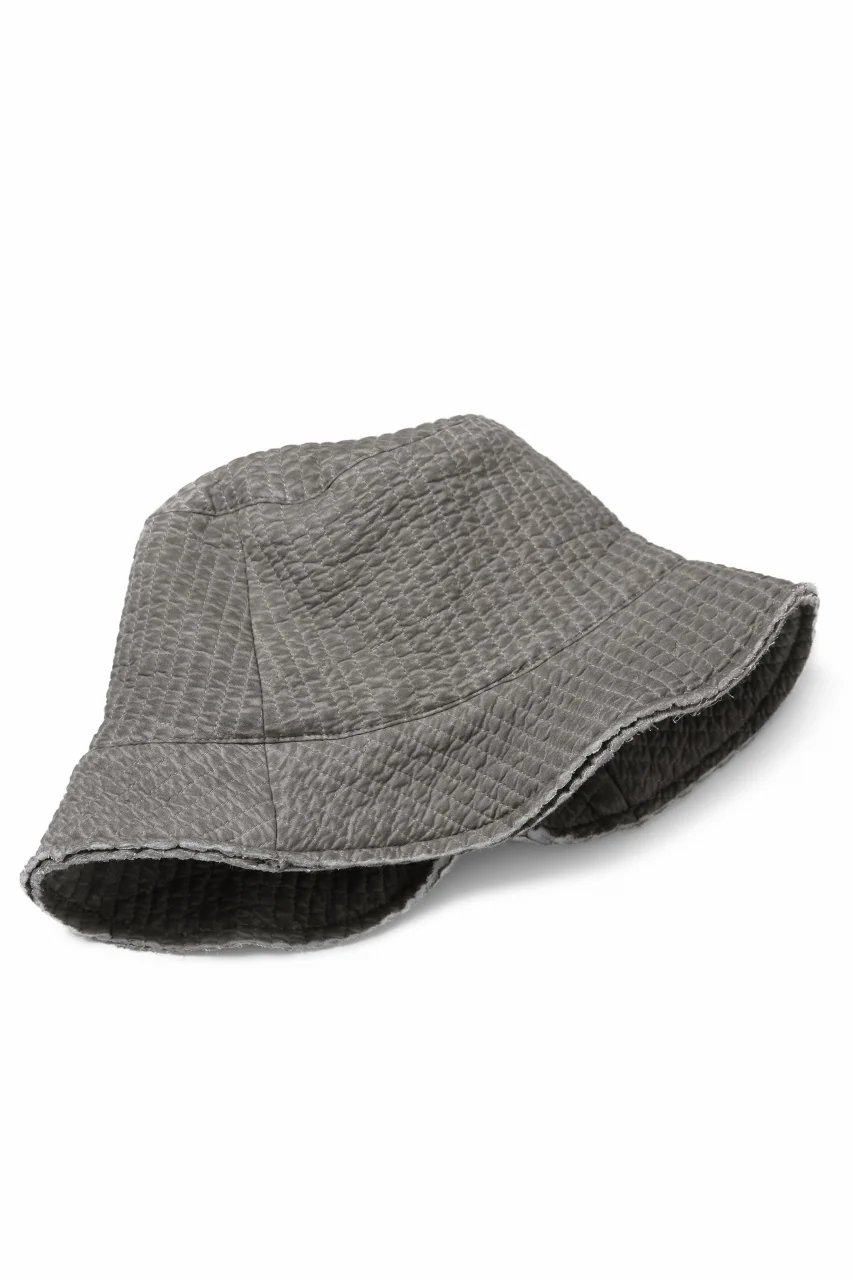 daub SOFT BUCKET HAT / PADDED FABRIC (TAUPE GREY) - Image 7
