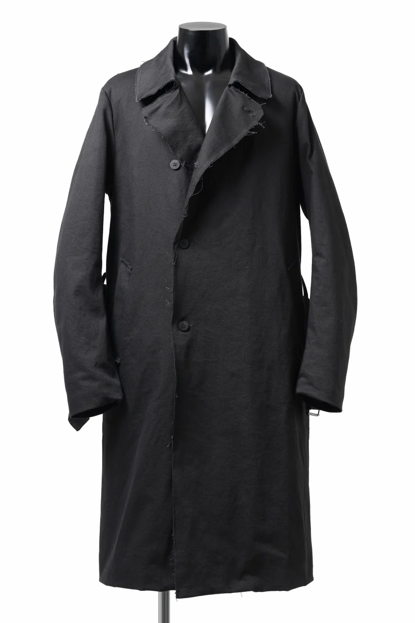 daub TRENCH COAT / 11 oz DENIM + PADDING COTTON (BLACK)