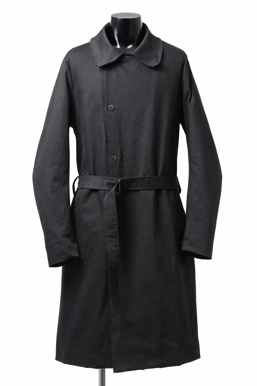 daub TRENCH COAT / 11 oz DENIM + PADDING COTTON (BLACK) - Image 2