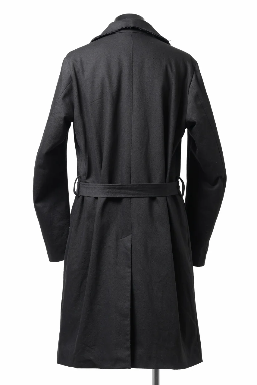 daub TRENCH COAT / 11 oz DENIM + PADDING COTTON (BLACK) - Image 7