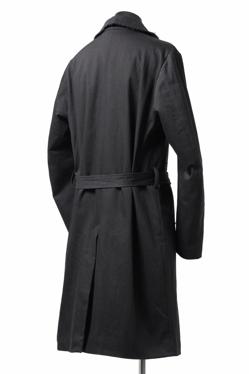 daub TRENCH COAT / 11 oz DENIM + PADDING COTTON (BLACK) - Image 8