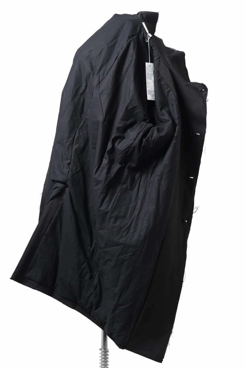 daub TRENCH COAT / 11 oz DENIM + PADDING COTTON (BLACK) - Image 9