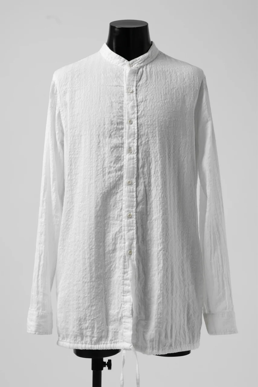 daub WASHED LONG SHIRT / CL-STRIPE (WHITE)