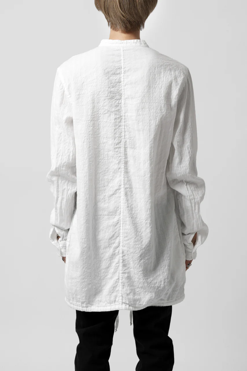 daub WASHED LONG SHIRT / CL-STRIPE (WHITE) - Image 5