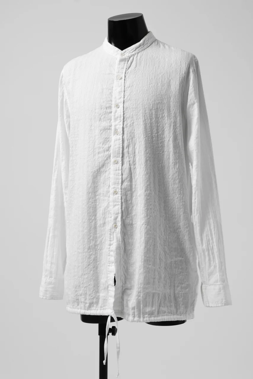 daub WASHED LONG SHIRT / CL-STRIPE (WHITE) - Image 6