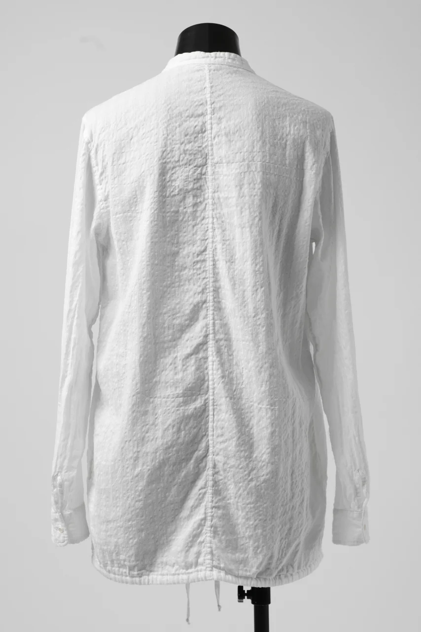 daub WASHED LONG SHIRT / CL-STRIPE (WHITE) - Image 8