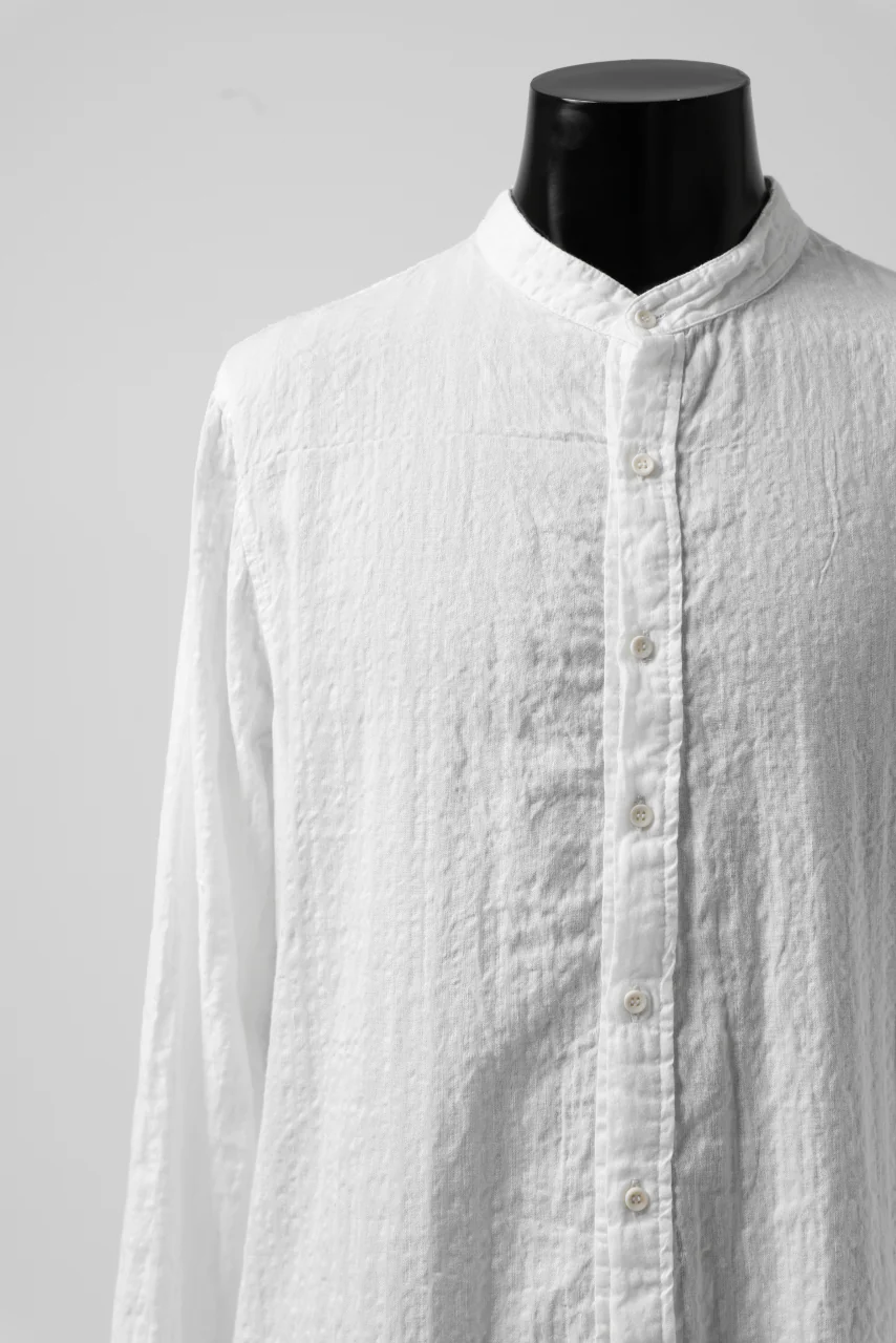 daub WASHED LONG SHIRT / CL-STRIPE (WHITE) - Image 9
