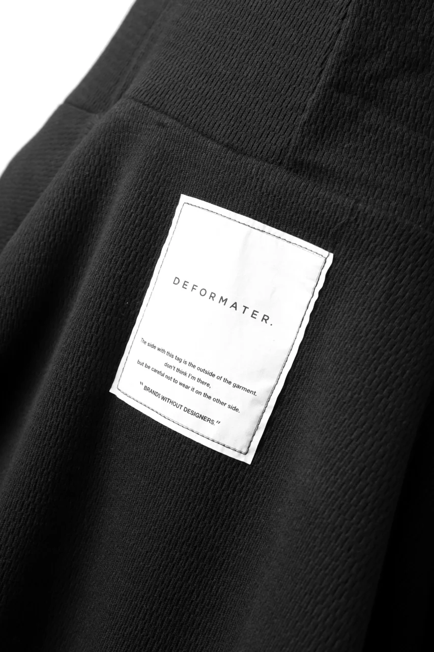 DEFORMATER.® BOMBER-HOODIE JACKET / SWEAT+WAFFLE JERSEY (BLACK) - Image 38