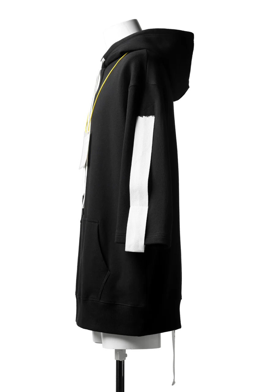 DEFORMATER.® LOGO TAPE HOODIE / LIGHT OZ COTTON (BLACK x WHITE) - Image 11