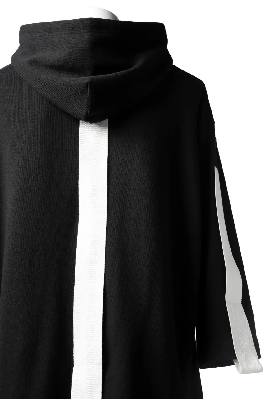 DEFORMATER.® LOGO TAPE HOODIE / LIGHT OZ COTTON (BLACK x WHITE) - Image 15