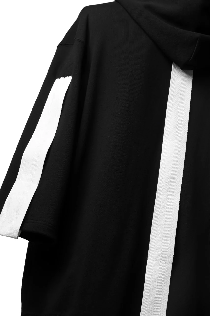 DEFORMATER.® LOGO TAPE HOODIE / LIGHT OZ COTTON (BLACK x WHITE) - Image 17
