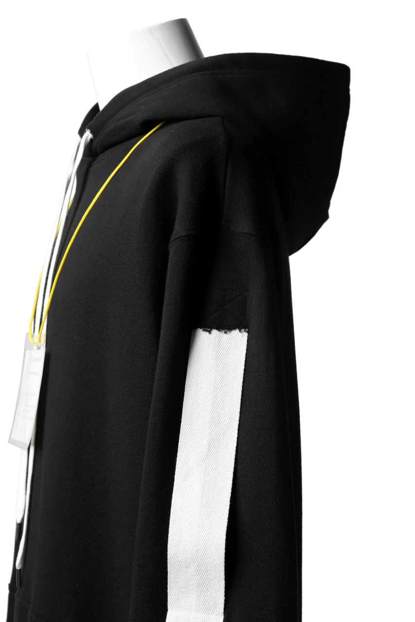 DEFORMATER.® LOGO TAPE HOODIE / LIGHT OZ COTTON (BLACK x WHITE) - Image 26