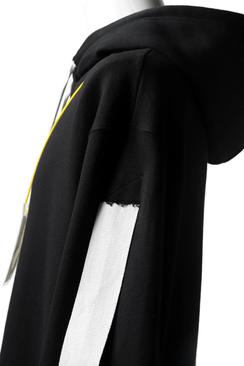 DEFORMATER.® LOGO TAPE HOODIE / LIGHT OZ COTTON (BLACK x WHITE) - Image 28