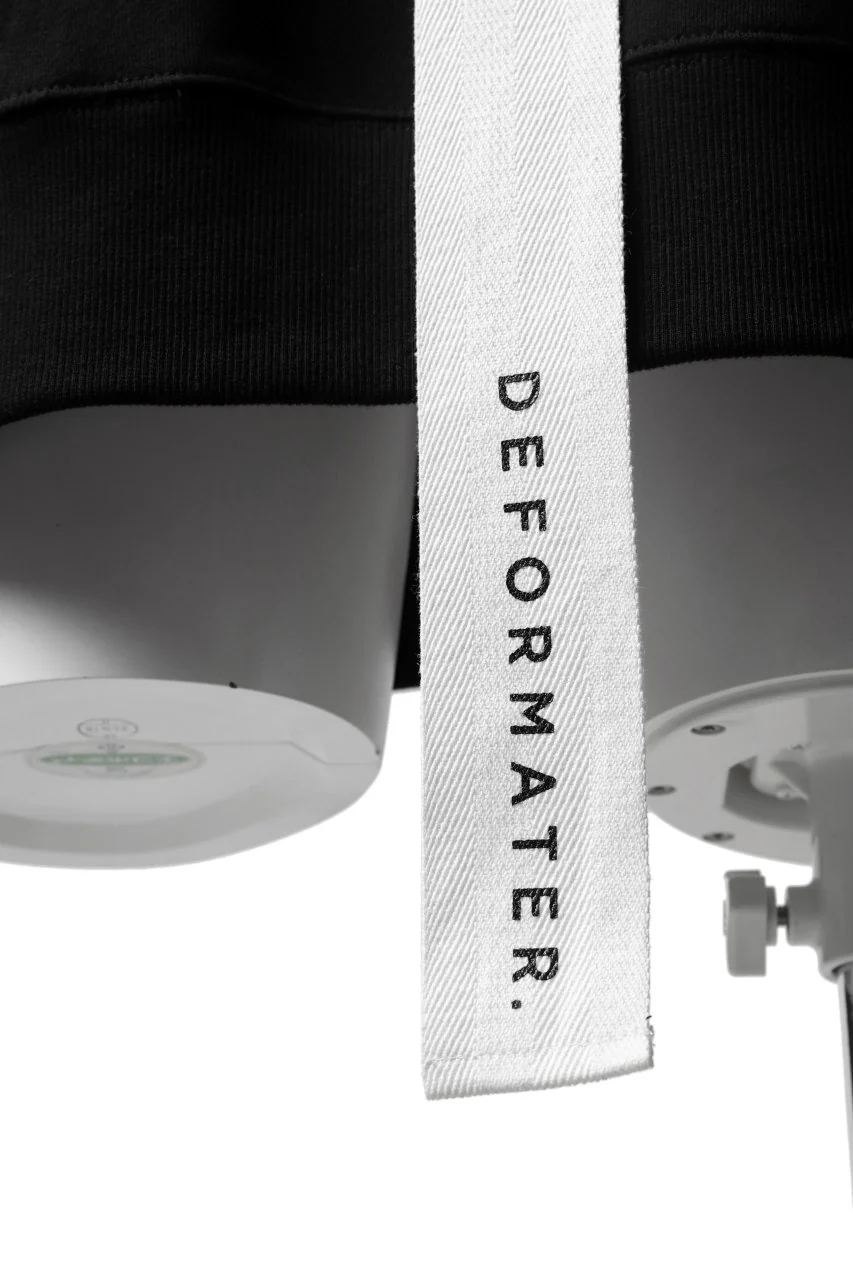 DEFORMATER.® LOGO TAPE HOODIE / LIGHT OZ COTTON (BLACK x WHITE) - Image 29