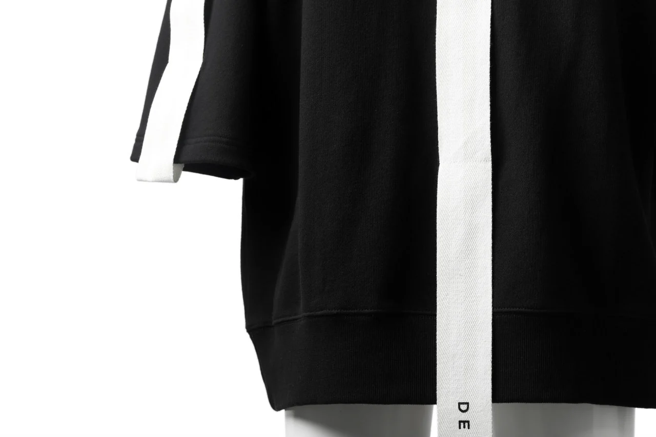 DEFORMATER.® LOGO TAPE HOODIE / LIGHT OZ COTTON (BLACK x WHITE) - Image 34