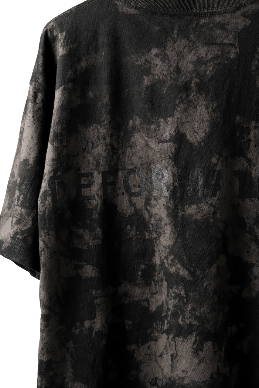 DEFORMATER.® "SPLASH" SIGNATURE T-SHIRT / MOTTLED DYE (COAL) - Image 4