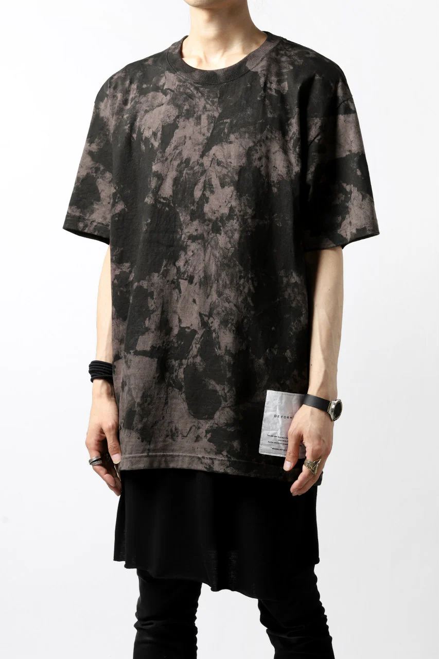 DEFORMATER.® "SPLASH" SIGNATURE T-SHIRT / MOTTLED DYE (COAL) - Image 8