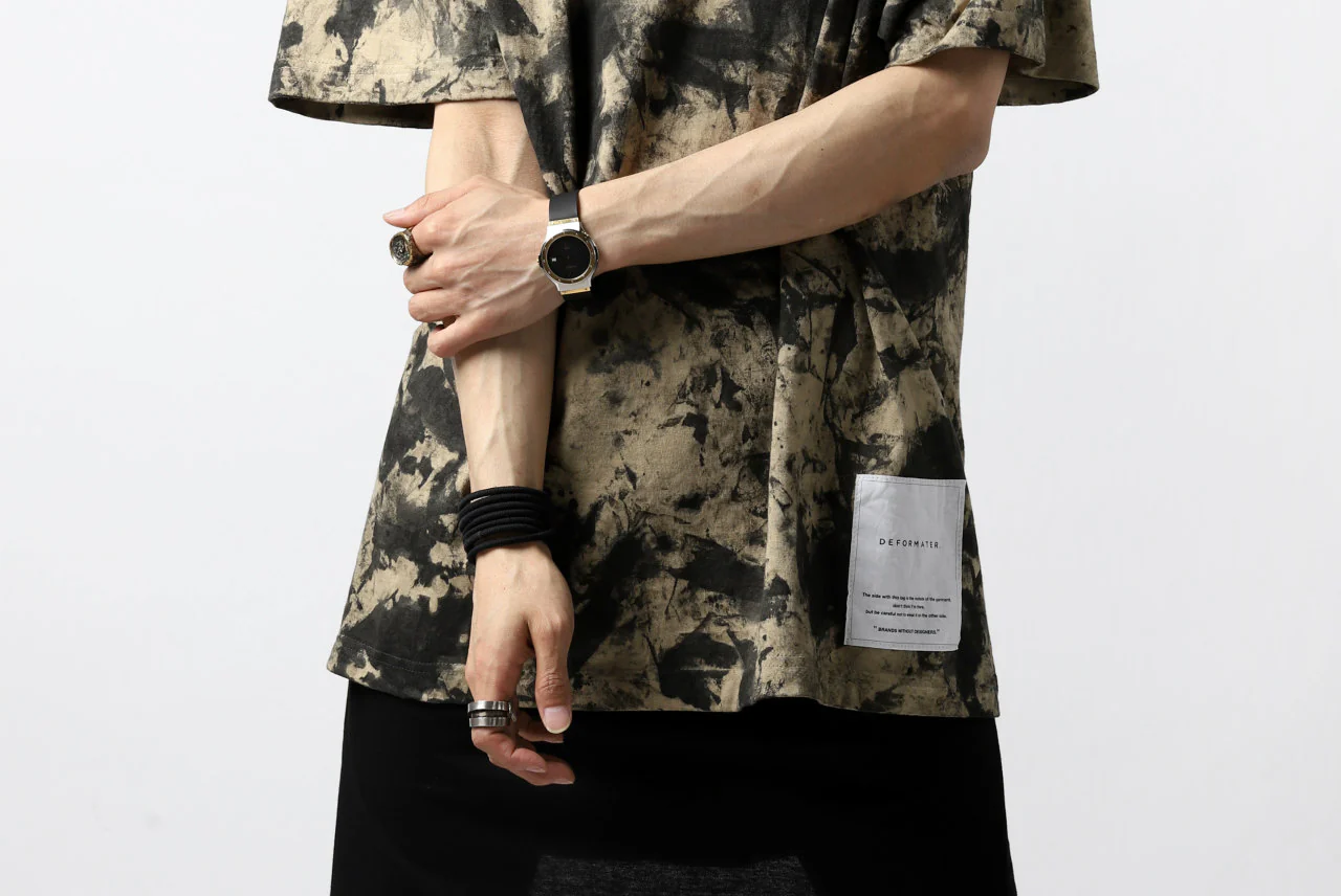 DEFORMATER.® "SPLASH" SIGNATURE T-SHIRT / MOTTLED DYE (SAND) - Image 44