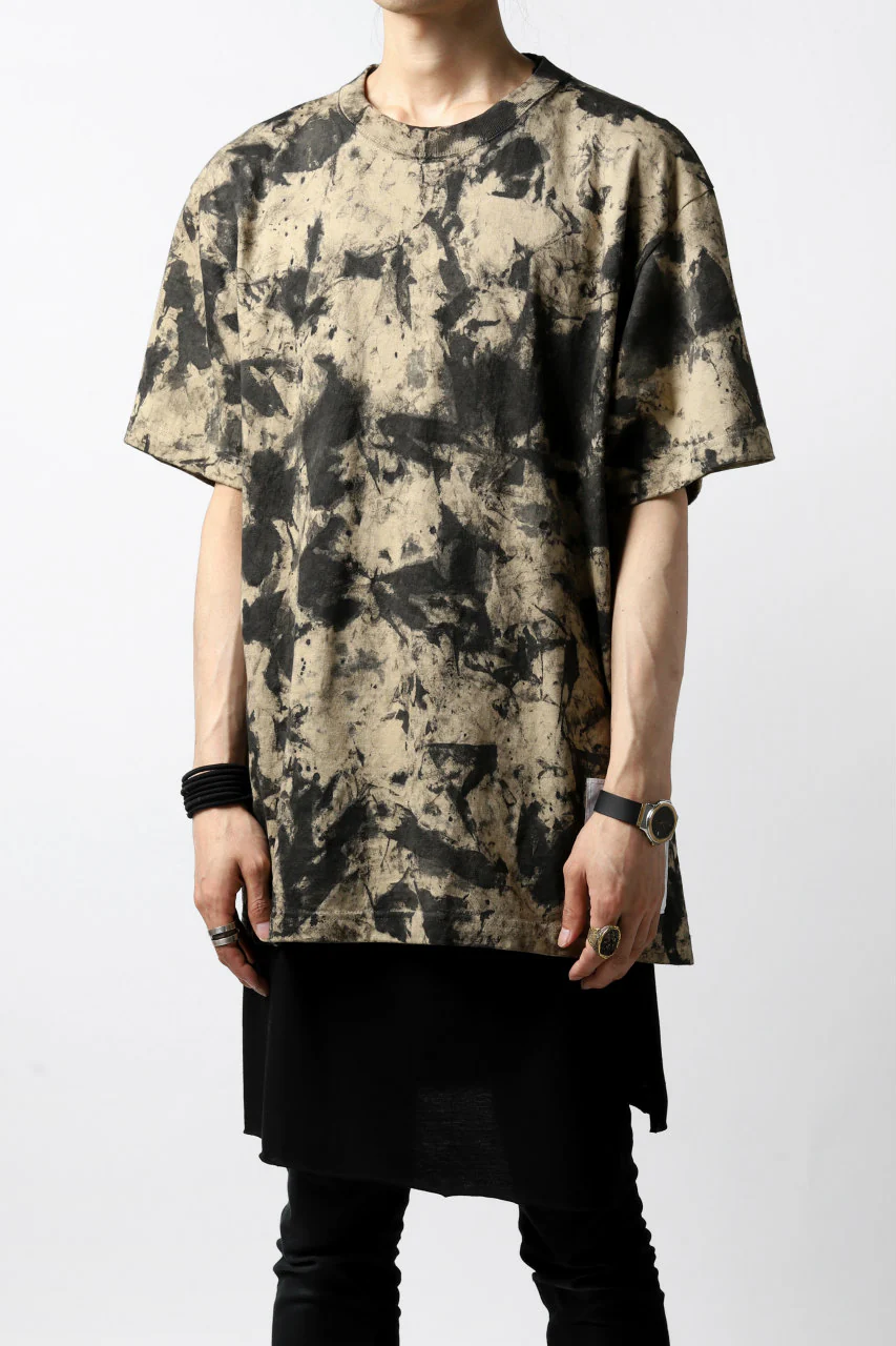 DEFORMATER.® "SPLASH" SIGNATURE T-SHIRT / MOTTLED DYE (SAND) - Image 6
