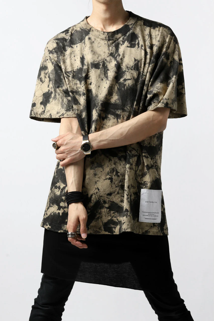 DEFORMATER.® "SPLASH" SIGNATURE T-SHIRT / MOTTLED DYE (SAND) - Image 8