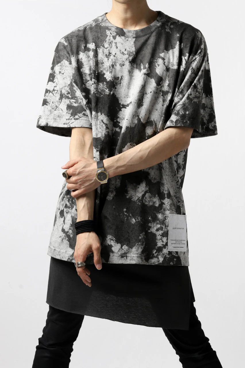 DEFORMATER.® "SPLASH" SIGNATURE T-SHIRT / MOTTLED DYING (MIX GREY) - Image 31