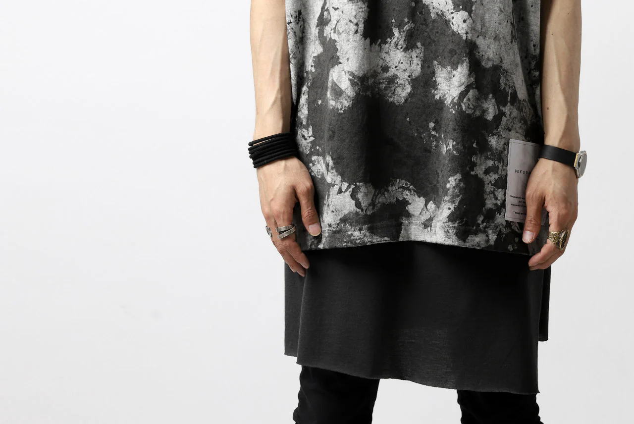 DEFORMATER.® "SPLASH" SIGNATURE T-SHIRT / MOTTLED DYING (MIX GREY) - Image 49