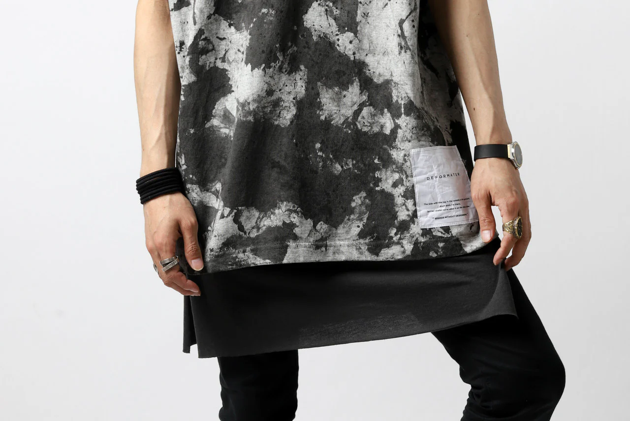 DEFORMATER.® "SPLASH" SIGNATURE T-SHIRT / MOTTLED DYING (MIX GREY) - Image 50