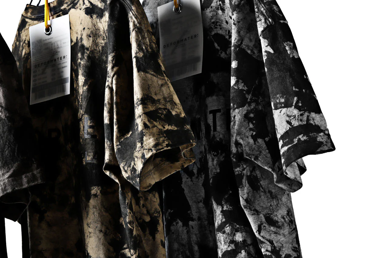 DEFORMATER.® "SPLASH" SIGNATURE T-SHIRT / MOTTLED DYING (MIX GREY) - Image 56
